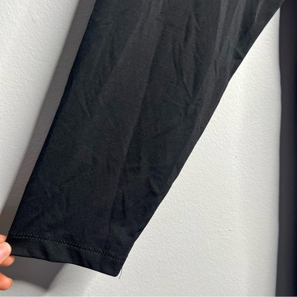 Eloquii Black Long Sleeve V Neck Maxi Ruched Dress With Side Slit Plus Size 26 - Picture 6 of 6